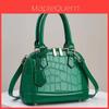 Pu Stone Texture Shell Bag With Zipper Closure For Daily Use