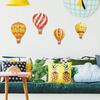 4Pcs/Set Hot Air Balloon Wall Decoration Farmhouse Rustic Wooden Balloon Wall Art Home Office Living Room Kids Room Wall Hanging Ornament