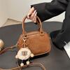 Textured Oil Wax Leather Retro New Lock Autumn and Winter Large Capacity Fashion Portable Messenger Small Square Bag Women