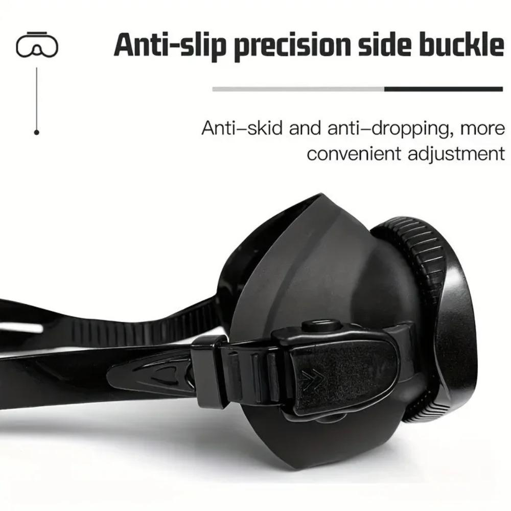 Wet Low Volume Diving Mask Tempered Glass Freedive Mask J-type Diving Mask Snorkel Set with Camera Mount Black