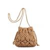 New Summer Fashion Handmade Hollow Out Bucket Bags for Women Shoulder Crossbody Bag Female Handbag Casual Travel Beach Handbags