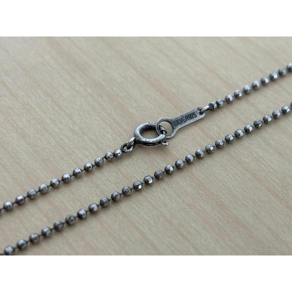 Used Justin Davis Crown Necklace Silver 925 Ball Chain