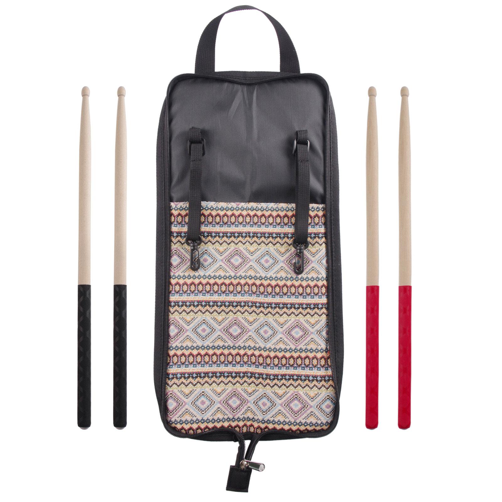 

Drum Stick Case Hanging Bag Portable Drumstick Storage Bag Large Capacity Mallet Bag with 5A Drum Sticks Easy to Carry 1
