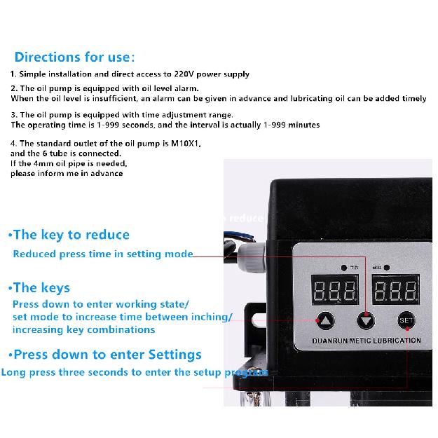 Duanrun 1 litre automatic gear pump DRB-150/1C oil pump oil injector CNC machine tools engraving machine oil pots