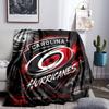 Hurricanes Team Spirit Throws Blanket Flannel Blankets Plush for Couch Bed Gifts for Men Women Travel picnic blanket Christmas fan gifts