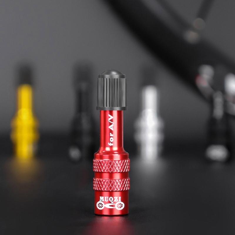 Cykelgaffel Schrader för ventiladapter Aluminiumlegering Mountainbike Luftgaffel Uppblåsbar Omvandlare MTB Cykeltillbehör