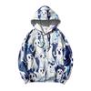 Men's Casual Loose Fit Printed Hoodie with Kangaroo Pocket and Drawstring for Everyday Wear