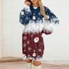 Women's Round Neck Casual Long Sleeve Plush Dresses