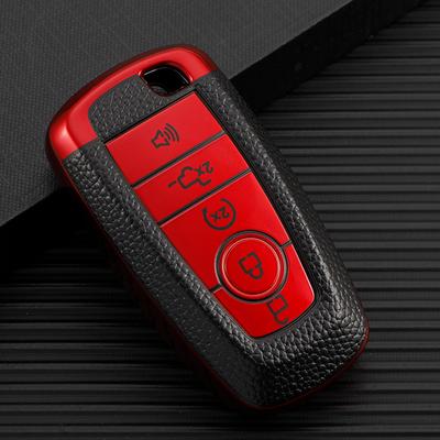 Coque Pour Ford Explorer Mustang Fusion Escape F150 F250 F350 F450 F550 Ford Raptor 5 Boutons Cuir TPU Souple Housse Étui Clé de Voiture