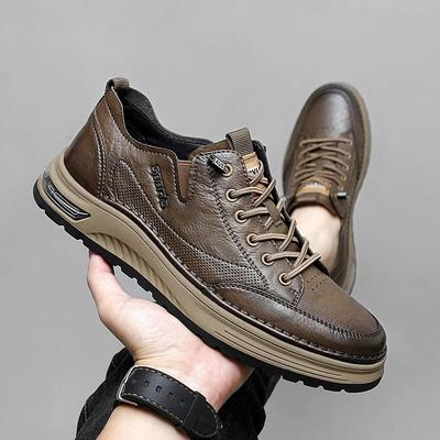Hochwertige Loafer aus echtem Leder, Freizeitschuhe, Luxusmarke, Herren-Sneaker mit Schnürung, Oxford-Komfort, Outdoor-Joggingschuhe