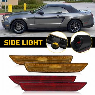Front Rear Amber & Red Marker Side Light Housing Fit 2010 2011-2014 Ford Mustang