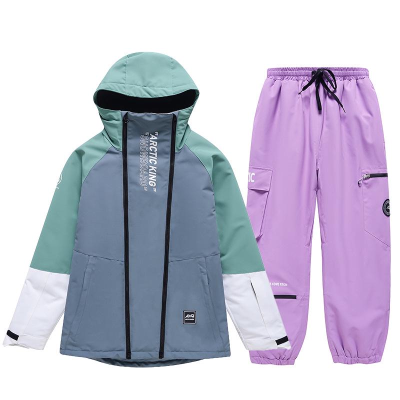 Unisex Winter Ski Suit: Windproof, Water-Repellent Jacket and Pants for Outdoor Snowboarding and Skiing.