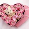 Heart-Shaped Soap Rose Gift Box for Valentine's Day and Christmas