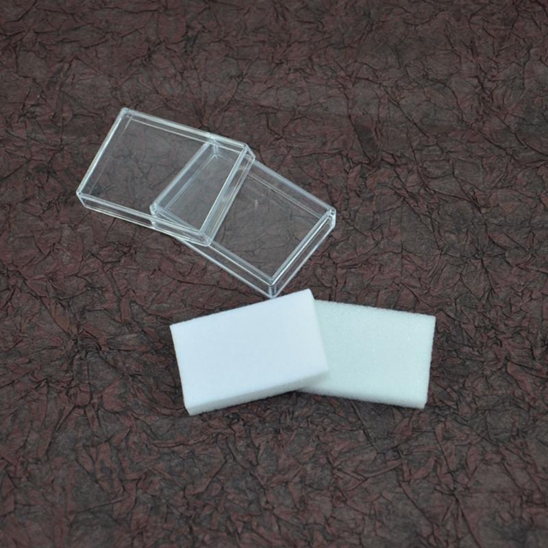 Clear Rectangular Jewelry Box with Handmade Leather Handle Displaying Organizers Suitable for Organizing Rings Bracelets