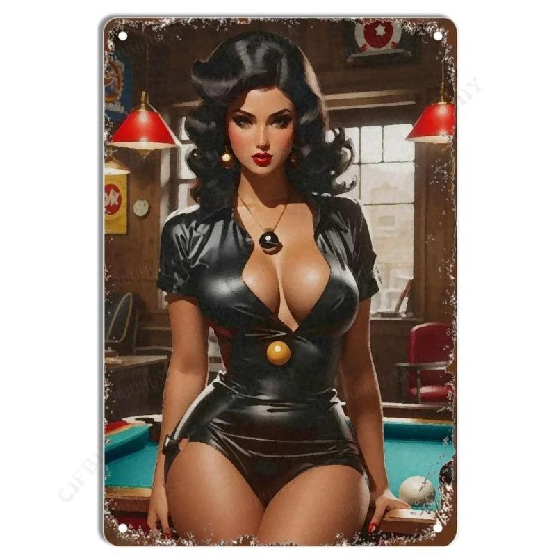 Billiard Metallposter Schild, Spielzimmer Wanddekoration
