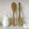 1Pcs Wooden Long Handle Bristle Shower Body Brush Bathing Massage Back Body Exfoliating Brush Bathroom Wash Brush Bath Tools
