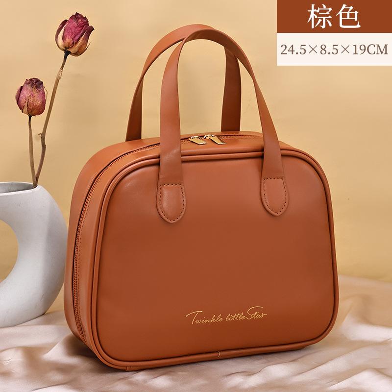Pu cosmetic bag large capacity ins style high value portable travel large capacity high sense large storage bag