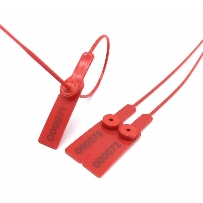 Disposable Pull-Tight Security Seals красный
