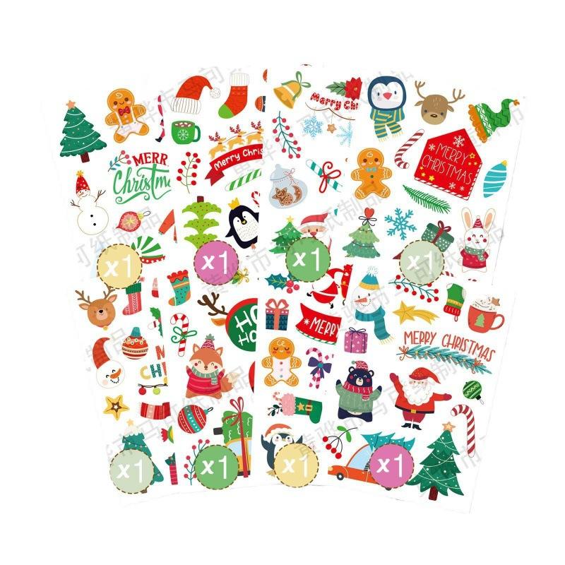 113pcs Christmas Holiday Stickers Decoration Christmas Gifts Stickers Decoration Stickers Christmas Party Decoration