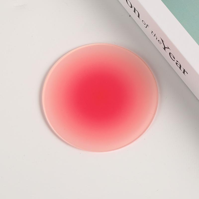 Simple And Creative Color Gradient Coaster With Round Bowl And Plate Mat Perfect For Coffee Shops Tea Houses Or As A