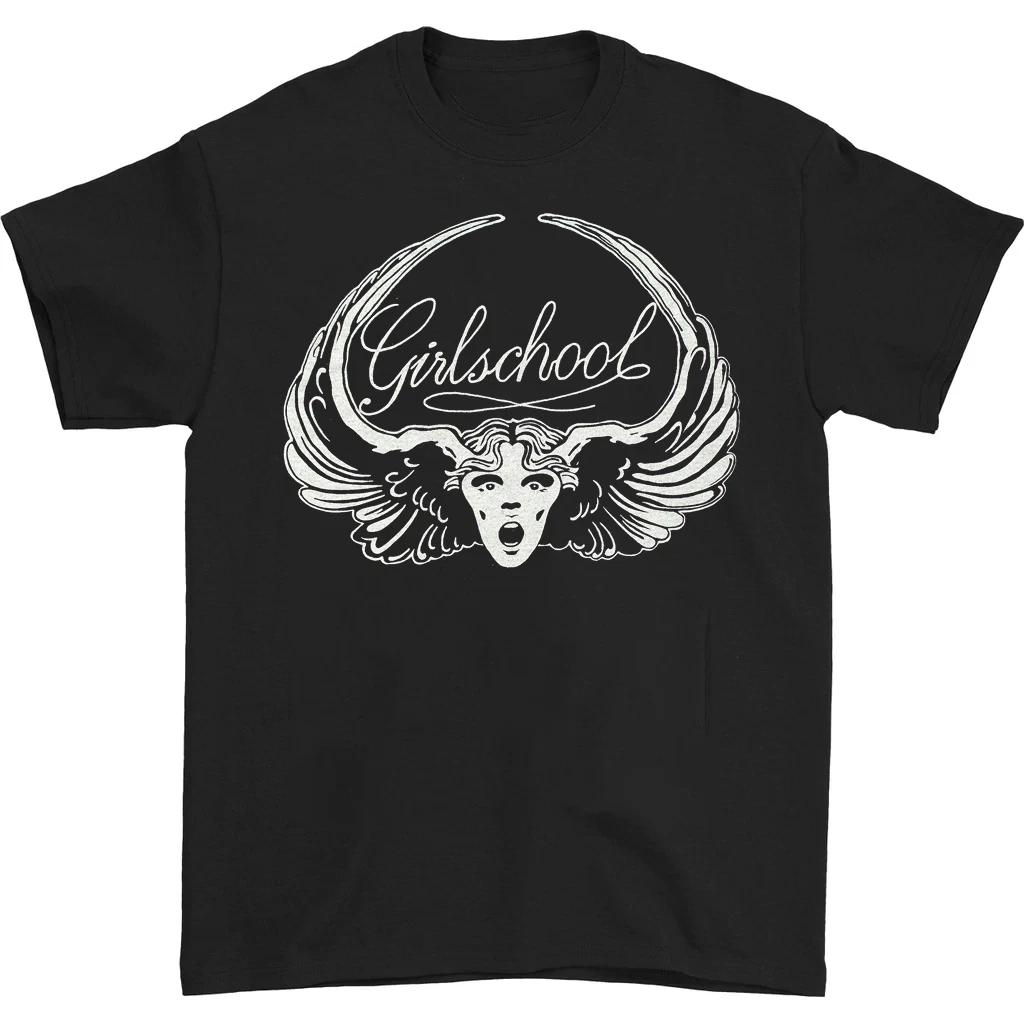 Girlschool Logo Men T-shirt Black Unisex Tee All sizes S to 5XL 1T171 XL