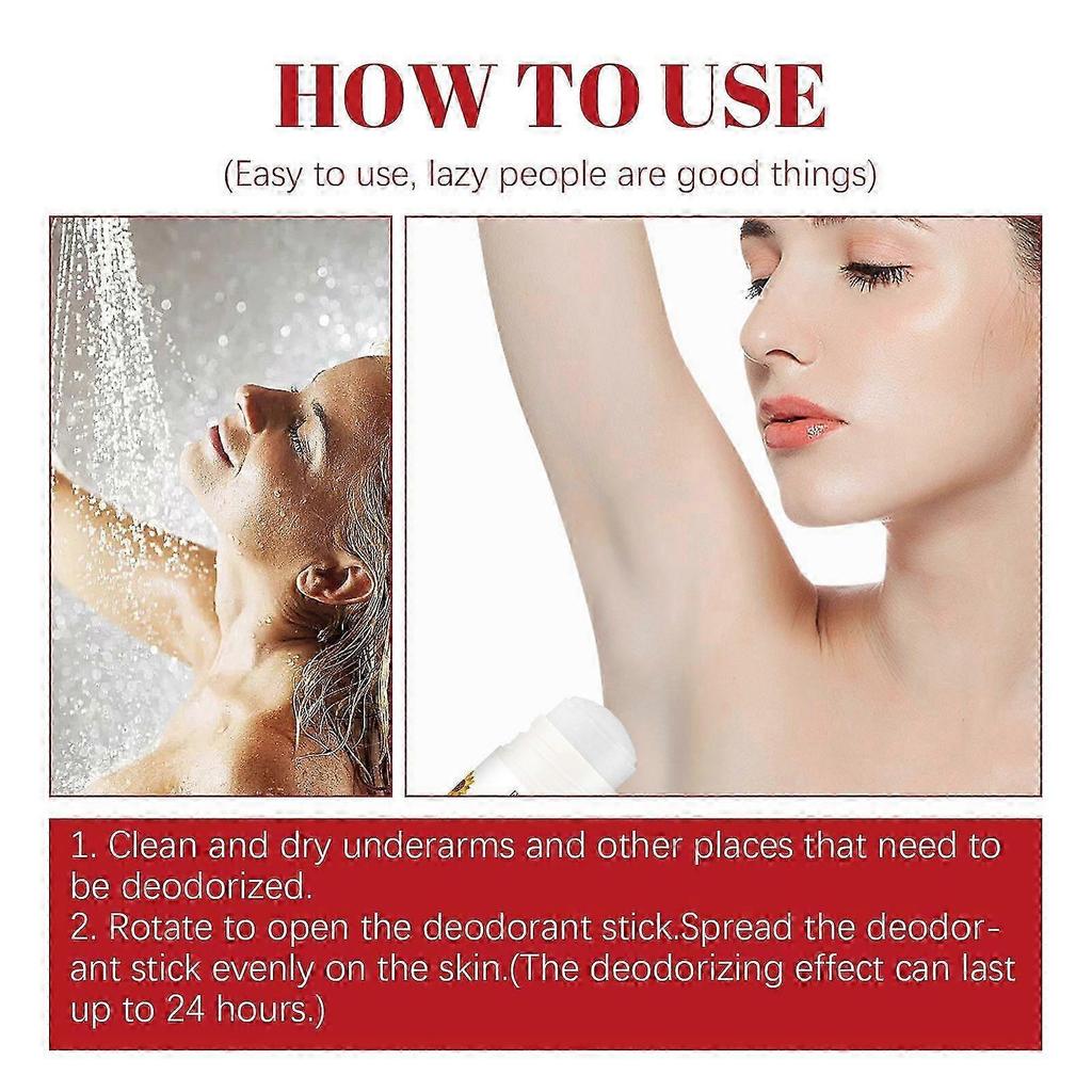 Deodorant Solid Stick, Clean Underarm Odor Body Odor Perspiration Summer Refreshing Light Fragrance Lasting Care