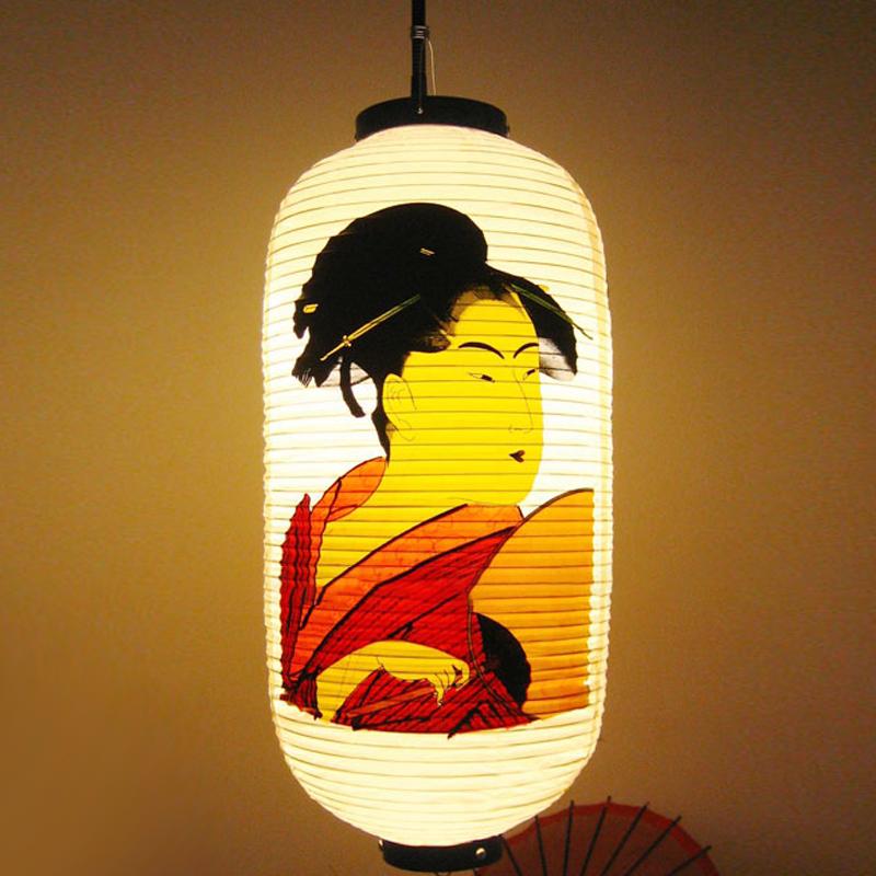 25*50cm Waterproof PVC Lantern Japanese Geisha Hanging Korean Ramen Sashimi Cuisine Shop Restaurant Pub Decor Outdoor Lanterns