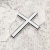 Raised Crosses Car Emblem Metal Decoration Weather Resistant Adhesive Sticker Decal for Vehicles Tailgate