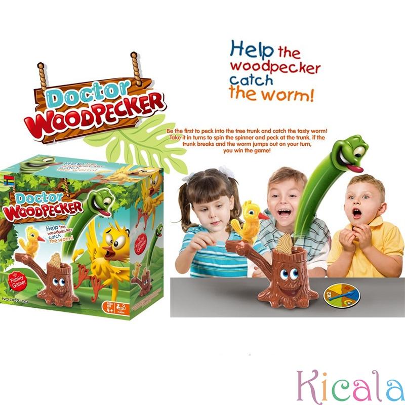 Doctor Woodpecker Catch-the-Worm Family Game Interactive Tabletop Board Game Plastic Novelty Gag Toy Fun Activity For Kids