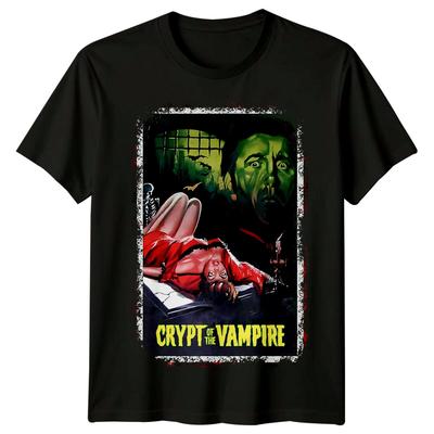 Krypta Wampira (1964) Koszulka 100% Bawełna Inspirowana Plakatem Filmowym Męskie Koszulki Top Retro Koszulka Unisex