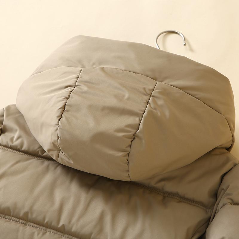 Jesień Zima Pogrubiona Ciepła Parka Kobiety Casual Słodki Jednolity Kolor Duża Kieszeń Luźny Płaszcz z Kapturem Kurtki Odzież Wierzchnia