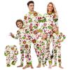 Juletrykk Søt familiesett Pyjamas, hjemmeklær, familiesett med lange armer toppbukser