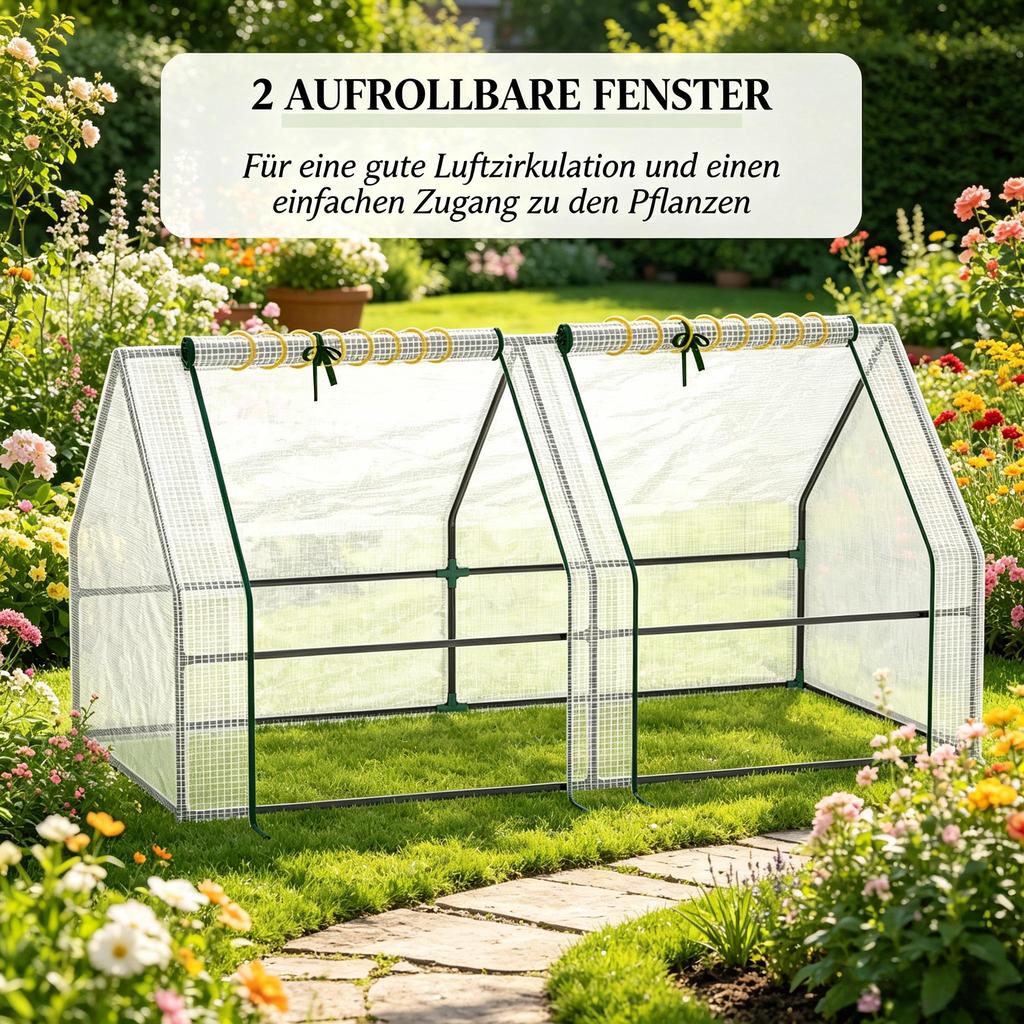 Plant Protection Tent with Practical Design, Foil Greenhouse for the Garden, Compact Mini Greenhouse(only with Mini Greenhouse)