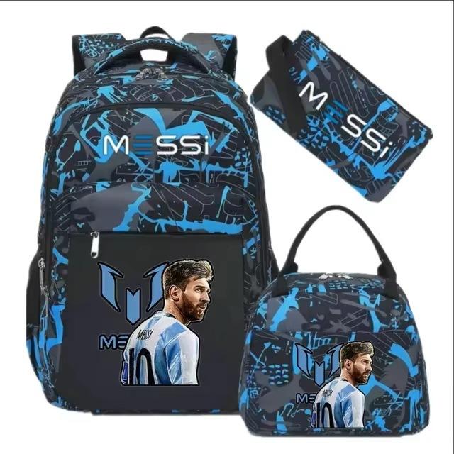 3-delige Schoolrugzakset voor Studenten Grote Capaciteit Oxford Stof Schooltas met Schouderband en Etui 3 piece set lavendel