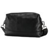 Leather Men's Bag Horizontal Small Crossbody Shoulder Bag, Top Layer Cowhide Trendy Business Casual Portable Shoulder Bag