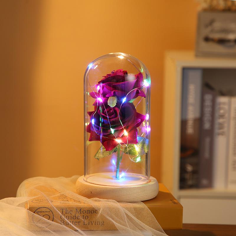 Valentine's Day decorative gift rose eternal flower lighting ornament creative home night light ornament