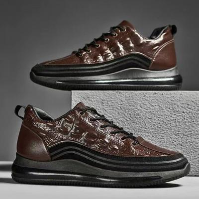 Pantofi Bărbați Piele Pantofi Modă Adidași Casual Marcă Designer Crocodil Vulcanizați Pantofi Ușori Respirabili cu Șireturi Plat Pantof de Lucru