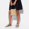 Coach Mollie BUCKET Classic Old Flower Pattern Snap Closure Synthetic Leather Bucket Bag Handbag Shoulder Bag 22 Women's Khaki
