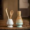 7-Piece Matcha Tea Ceremony Set, Japanese Tea Ceremony Utensils, Tea Bowl, 100-Standing Chasen, Chashaku (Tea Scoop), Matcha Powder, and Whisk (Green)