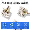 KCZ Rotary Band Switch 2P8T 2 Pole 8 Position Band Channel Rotary Selector Switches 2 Deck Waveband Switches with Linear Knob for TV, Radio,