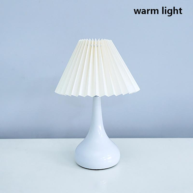 Nordische Plissee-Tischlampe DIY Faltbar USB Kunst Atmosphäre Schlafzimmer Schreibtisch Nachttisch Nachtlicht Heim Dekorieren Tischstehlampe