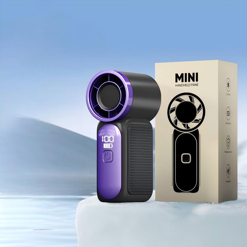 High-speed Mini Handheld Fan with USB Charging for Long-lasting Power. Turbo-powered Portable Outdoor Small Fan.