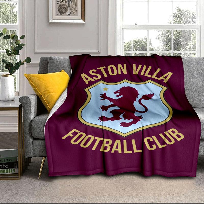 Football Club Emblem Lion Blanket Flannel Blanket for Bed, Sofa, Camping, Hiking, Picnic Essentials, Gift for Family Fan Gifts