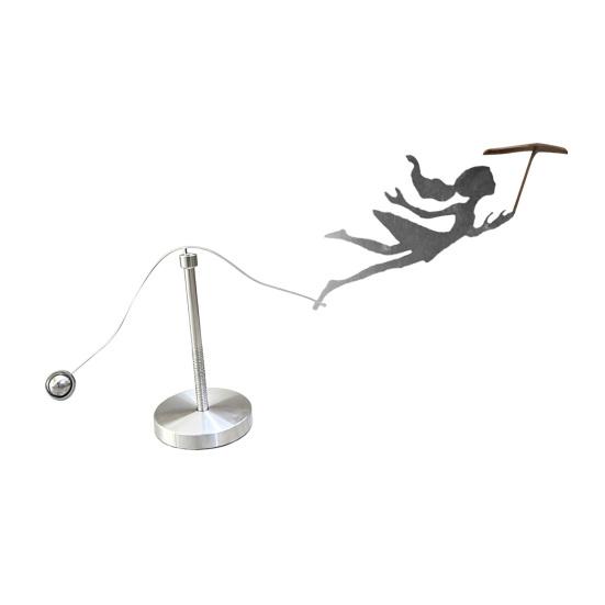 

Garden Balance Stake with Girl Holding Umbrella Model Sculpture Durable Iron Swings Yard Art for Lawn Patio Garden 1pc
