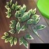 12PCS Green Plants Artificial Banyan Leaf Branch Plastic Tree Rattan Landscaping Accessories Wedding Garden Home Christmas Decor