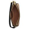 Coach Nolita 19 Brand Logo Zipper Closure Coated Canvas Shoulder Bag Small Size Women's Brown and Black