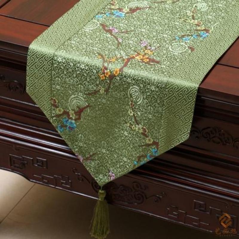 Steagul de masă de țesut din brocart chinezesc Moda simplu Steagul de masă rurală Tesatura de masă de ceai Tesatura de masă pentru masă