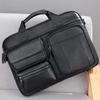 Men's Genuine Leather Crossbody Laptop Bag – Top Layer Cowhide Briefcase Handbag