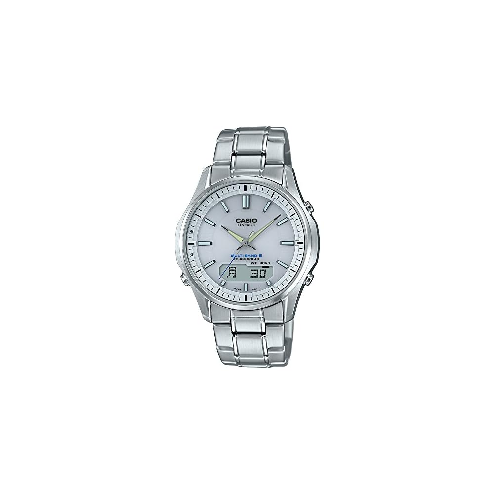Casio Lineage Solar Radio-Controlled Watch LCW-M100DE-7AJF Men s Silver Stainless Steel
