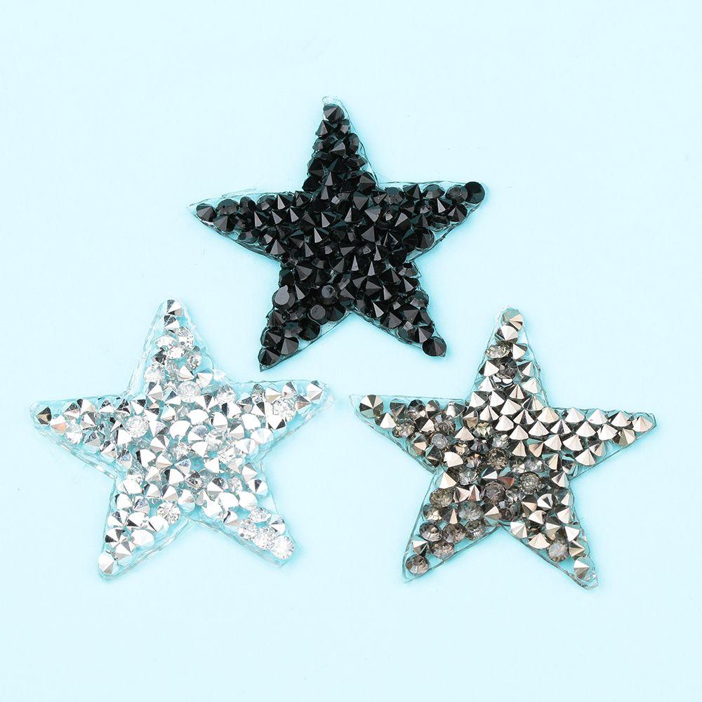 Star Motifs Thermal Transfer Rhinestone Patches Hotfix Pentagram Sticker Clothing Accessories